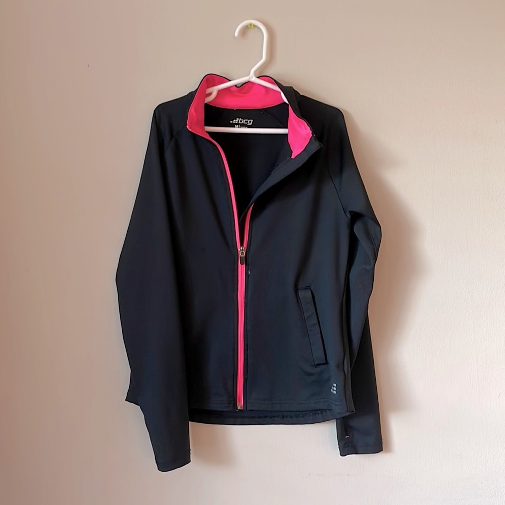 Black/Pink athletic jacket for girls